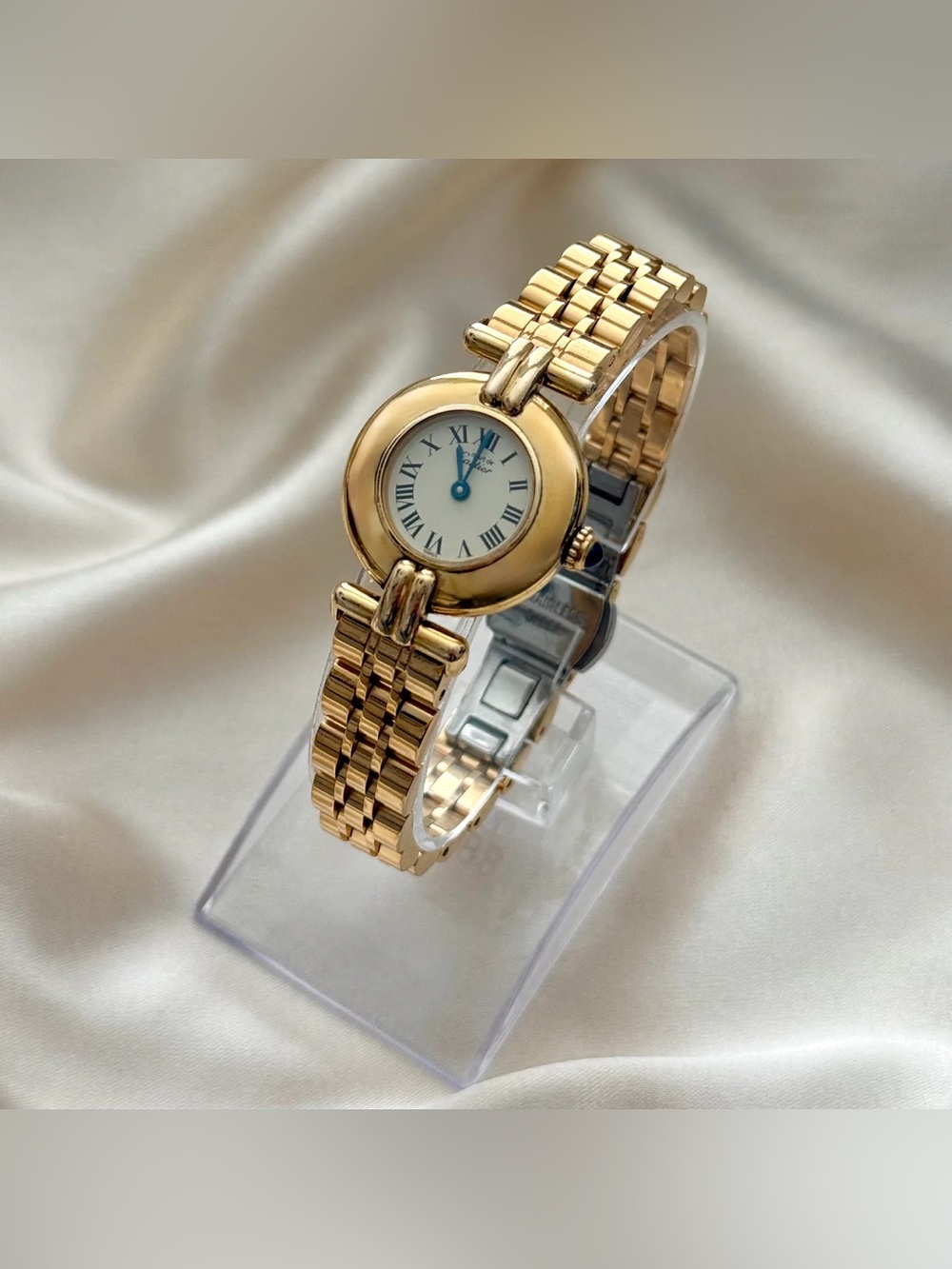 AUTHENTIC VINTAGE CARTIER GOLD WATCH - WITH BOX - Picture 6 of 8